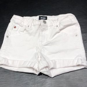 White Hudson shorts.